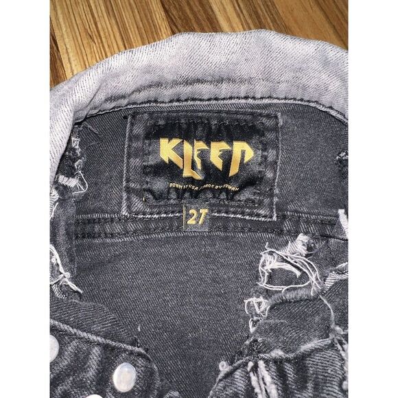 KLEEP Graffiti Denim Jacket Size 2T Kids Toddler - Picture 5 of 8